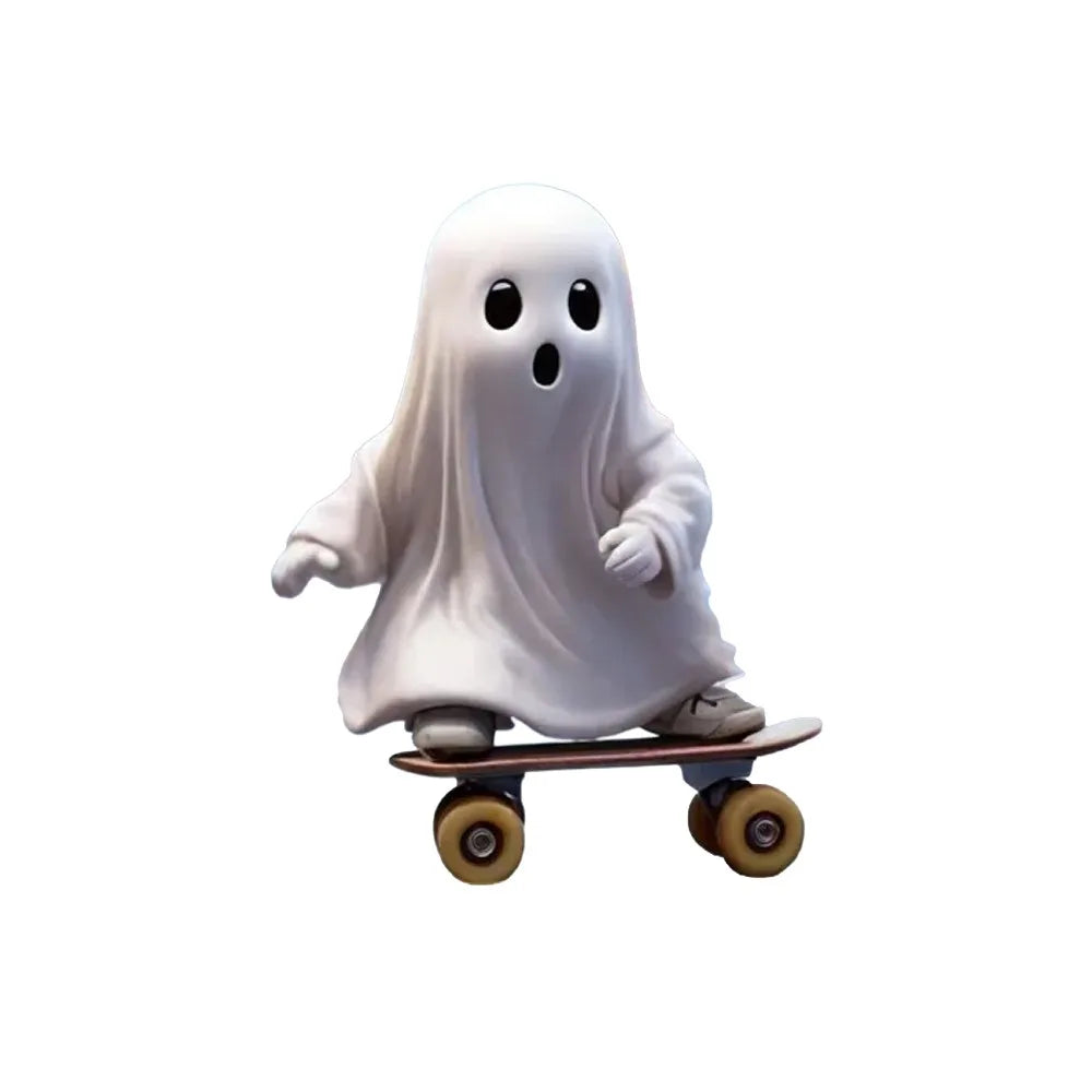 Halloween Ghost Skateboard Statue