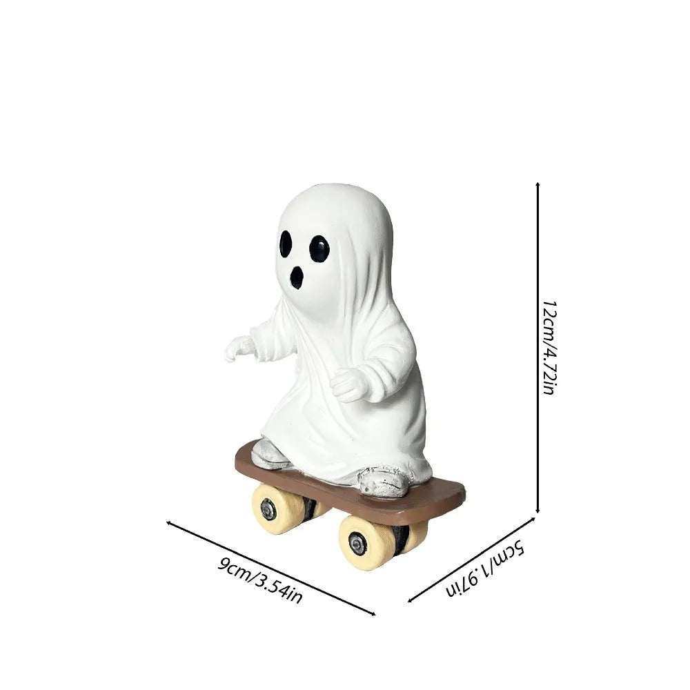Halloween Ghost Skateboard Statue